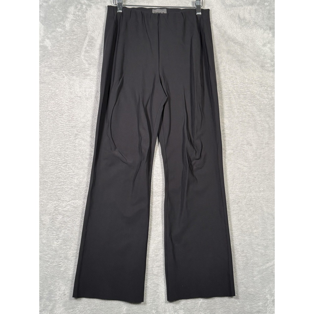 Oska Pants Womens 1 Black Pull‎ On Wide Leg Stretch Lounge Workwear Comfort
